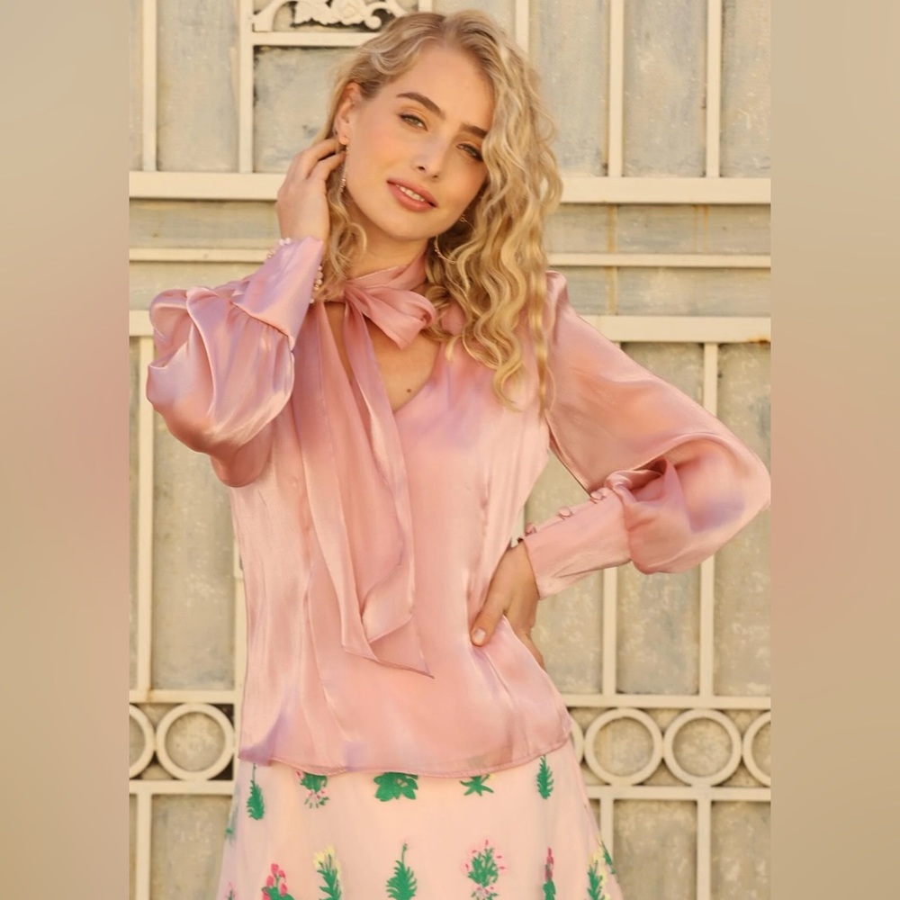 NWT Anthropologie Eva Franco BLYTHE BLOUSE - CHIFFON CAKE 💖
